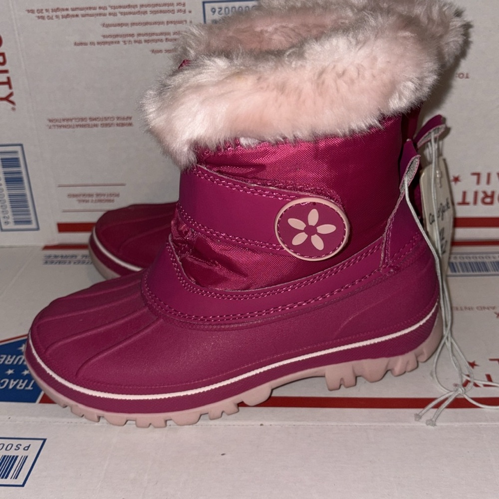Cat & Jack Pink Snow and Rain Boots - Picture 3 of 8